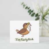 Carte Postale Les Premiers Oiseaux Attrapent Le Ver (Debout devant)