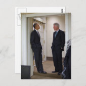 Carte Postale Les présidents Barack Obama et Bill Clinton (Devant / Derrière)