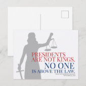 Carte Postale Les présidents ne sont pas rois Personne n'est au- (Devant / Derrière)
