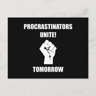 Carte Postale Les procrastinateurs s'unissent