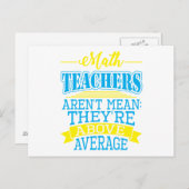 Carte Postale Les professeurs de mathématiques ne sont pas mécha (Devant / Derrière)