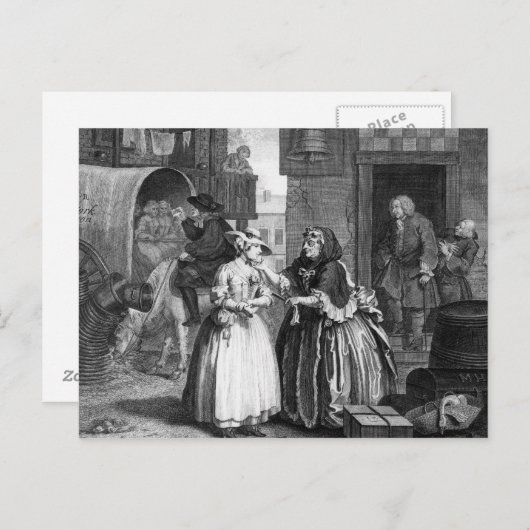 Carte Postale Les progrès d'A Harlot (Devant / Derrière)