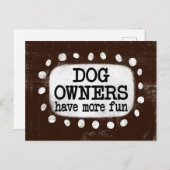 Carte postale « Les propriétaires de chiens s'amus (Devant / Derrière)