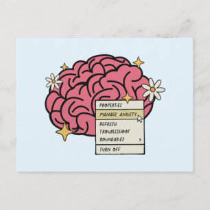 Carte Postale Les propriétés du cerveau gèrent l'anxiété