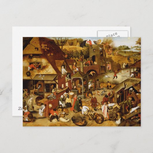 Carte Postale Les proverbes flamands (Devant / Derrière)