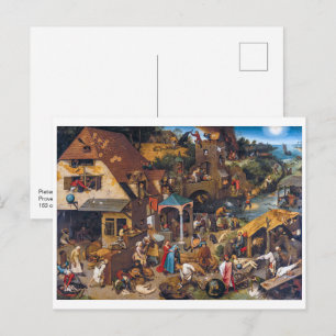 Carte Postale Les Proverbes Hollandais Pieter Bruegel l'Ancien