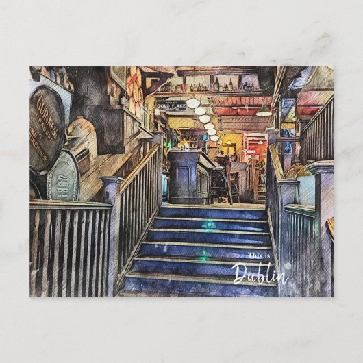 Carte Postale Les Pubs de Dublin-Irlande (Devant)