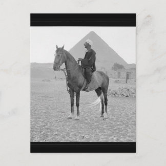 Carte Postale Les Pyramides de Gizeh avec Horseman vers 1934
