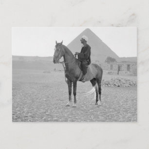Carte Postale Les Pyramides de Gizeh avec Horseman vers 1934