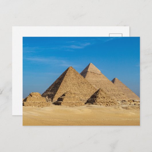 Carte Postale Les Pyramides de Gizeh Post (Devant / Derrière)