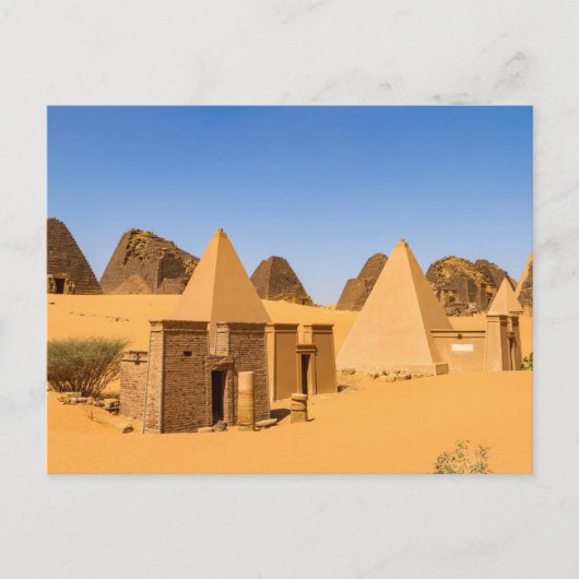 Carte Postale Les Pyramides de Meroe (Devant)