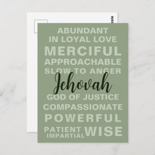 Carte Postale Les qualités de l'Eternel | JW (Devant / Derrière)