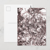 Carte Postale Les quatre cavaliers de l'Apocalypse (Dürer, 1498) (Devant / Derrière)