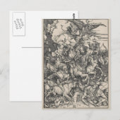 Carte Postale Les quatre cavaliers de l'Apocalypse par Durer (Devant / Derrière)
