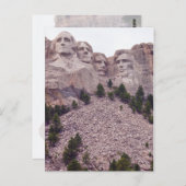 Carte Postale Les quatre du Mont Rushmore (Devant / Derrière)