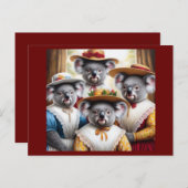 Carte Postale Les Quatre Filles du koala (Devant / Derrière)