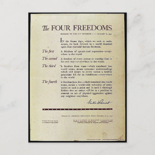 Carte Postale Les quatre libertés