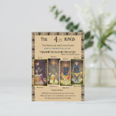 Carte Postale LES QUATRE ROIS Arcane mineure | (Debout devant)