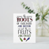 Carte Postale les racines de l'éducation sont des enseignants am (Debout devant)