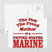 Carte Postale Les Rares Fier Mère D'Une Marine Américaine (Devant / Derrière)