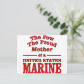 Carte Postale Les Rares Fier Mère D'Une Marine Américaine (Debout devant)