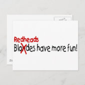 Carte Postale Les Redheads ont plus de plaisir (Devant / Derrière)