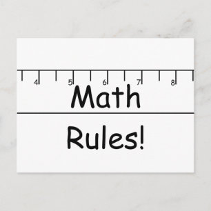 Carte Postale Les règles mathématiques !