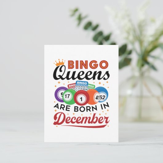 Carte Postale Les reines de Bingo d'anniversaire sont nées en dé (Debout devant)