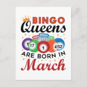 Carte Postale Les reines de bingo naissent en mars (Devant)