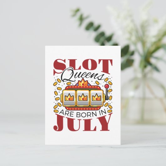 Carte Postale Les Reines des Machines à Sous sont Nées en Juille (Debout devant)