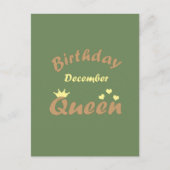 Carte Postale Les reines naissent en décembre (Devant)