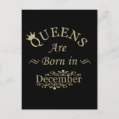 Carte Postale Les reines naissent en décembre (Devant)