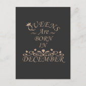 Carte Postale Les reines naissent en décembre (Devant)