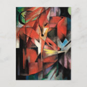 Carte Postale Les renards de Franz Marc (1913) (Devant)