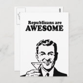 CARTE POSTALE LES RÉPUBLICAINS SONT INCONTOURNABLES (Devant / Derrière)