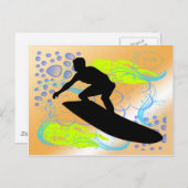 Carte Postale Les rêves de surf (Devant / Derrière)