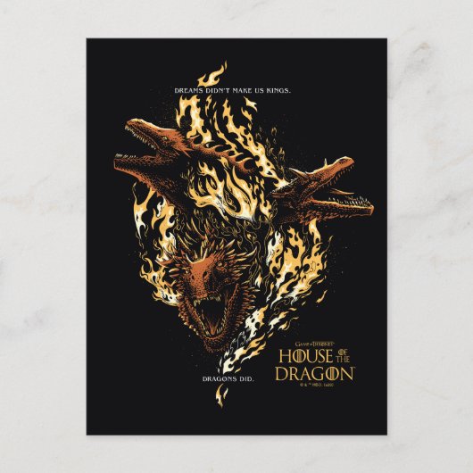 Carte Postale Les rêves ne nous ont pas fait rois. Les dragons,  (Devant)