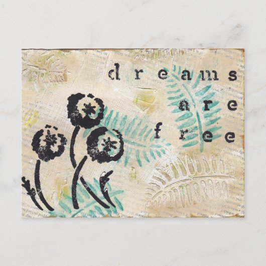 Carte Postale Les rêves sont libres (Devant)