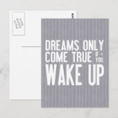 Carte Postale Les rêves viennent vrai (Devant / Derrière)