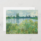 Carte Postale Les rives de la Seine par Monet (Devant / Derrière)