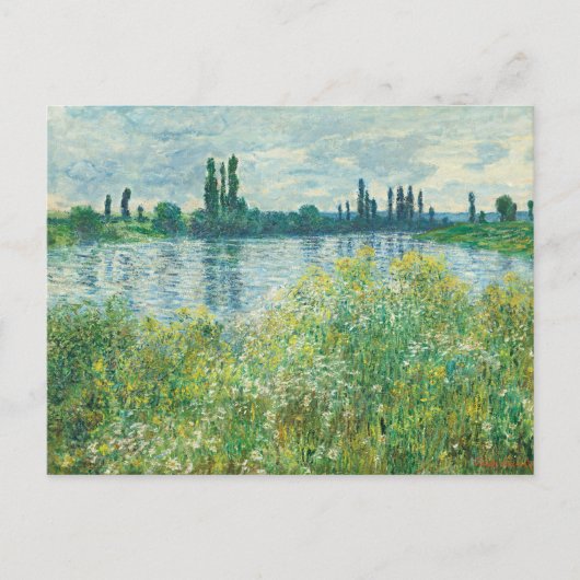 Carte Postale Les rives de la Seine par Monet (Devant)