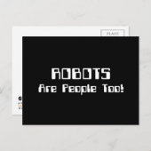 Carte Postale Les ROBOTS Sont Aussi Des Gens ! (Devant / Derrière)