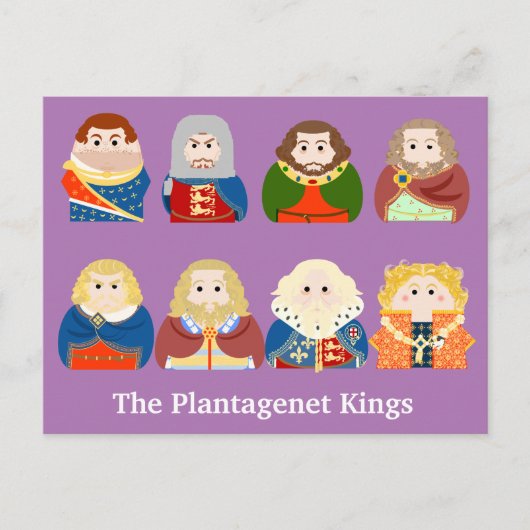 Carte Postale Les rois Plantagenet (Devant)