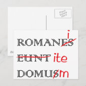 Carte Postale Les Romains rentrent chez eux (Devant / Derrière)