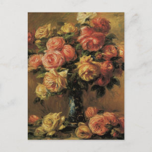 Carte Postale Les Roses Dans Un Vase