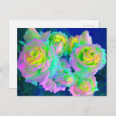Carte Postale Les roses perle iridescentes (Devant / Derrière)
