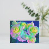 Carte Postale Les Roses Perlées Iridescentes (Debout devant)