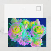 Carte Postale Les roses perlés iridescents (Devant / Derrière)