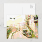 Carte Postale Les rues de derrière de l'Italie style affiche de  (Devant / Derrière)