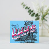 Carte Postale Les salutations de LALA DÉBARQUENT - où le faux (Debout devant)